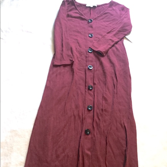 Velvet Torch Button Down Knit Midi Dress - Picture 5 of 7
